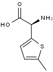 2-Thiopheneacetic acid, α-amino-5-methyl-, (αR)- Structure