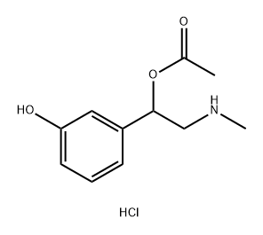 1-(3-Hydroxyphenyl)-2-(methylamino)ethyl Acetate Hydrochloride Struktur