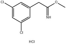 Benzeneethanimidic acid, 3,5-dichloro-, methyl ester, hydrochloride (1:1) 化学構造式