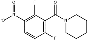 (2,6-Difluoro-3-nitrophenyl)(piperidin-1-yl)methanone 结构式