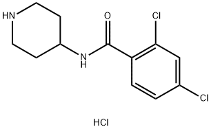 2,4-Dichloro-N-(piperidin-4-yl)benzamide hydrochloride Structure