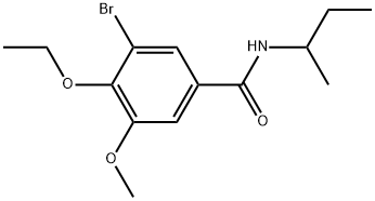 3-Bromo-4-ethoxy-5-methoxy-N-(1-methylpropyl)benzamide 结构式