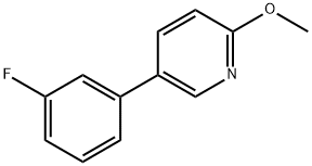 5-(3-fluorophenyl)-2-methoxypyridine 结构式