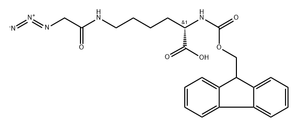 L-Lysine, N6-(2-azidoacetyl)-N2-[(9H-fluoren-9-ylmethoxy)carbonyl]- 结构式