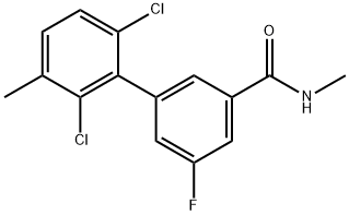 2',6'-Dichloro-5-fluoro-N,3'-dimethyl[1,1'-biphenyl]-3-carboxamide,1198863-13-6,结构式