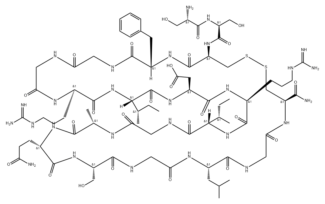 atrial natriuretic factor (5-23)amide 化学構造式