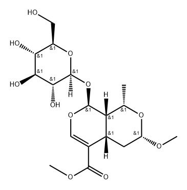 7Α-O-甲基莫诺苷 结构式