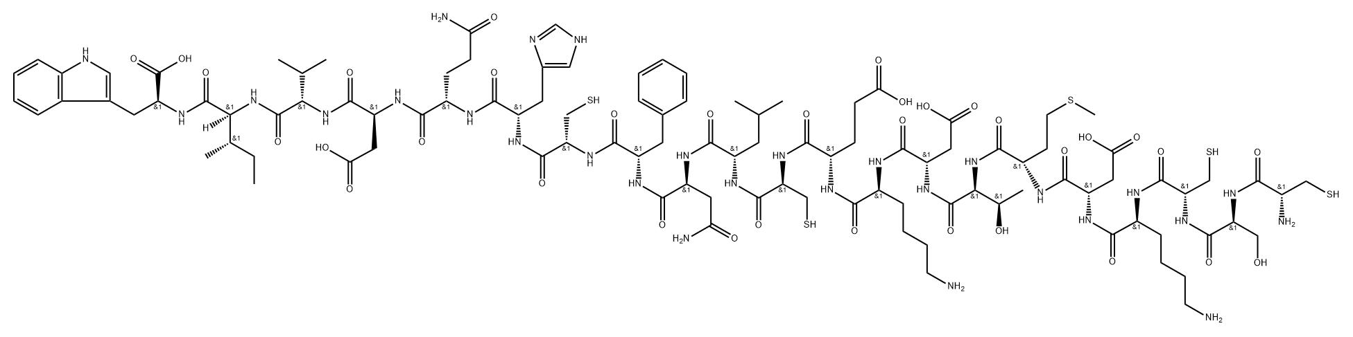 サラホトキシンS6a【還元型】 化学構造式