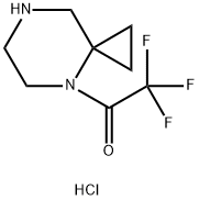 Ethanone, 1-(4,7-diazaspiro[2.5]oct-4-yl)-2,2,2-trifluoro-, hydrochloride (1:1) 结构式