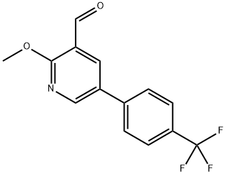 2-methoxy-5-(4-(trifluoromethyl)phenyl)nicotinaldehyde Structure