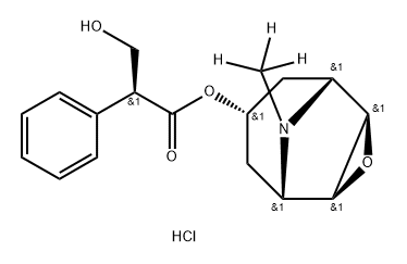 (-)-SCOPOLAMINE HCL (AS FREE BASE) (D3, 98%) 100 UG/ML IN 10% WATER IN ACETONITRILE,1202357-61-6,结构式