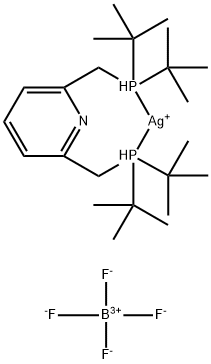 Silver(1+), [2,6-bis[[bis(1,1-dimethylethyl)phosphino-κP]methyl]pyridine]-, tetrafluoroborate(1-) (1:1) Struktur