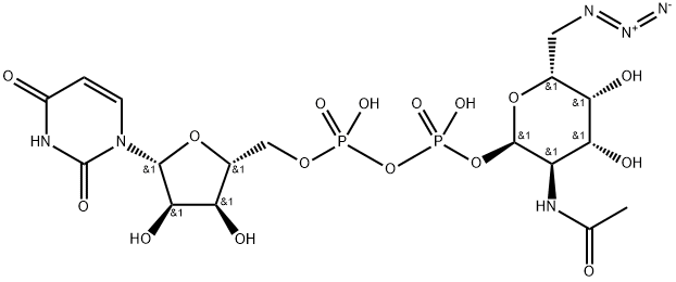 UDP-6-azido-6-deoxy-N-acetyl-D-galactosamine 结构式