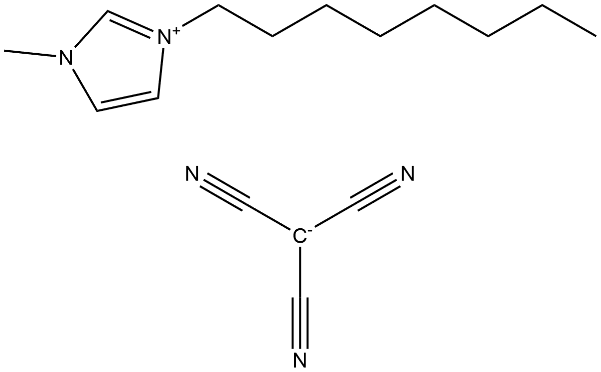 三氰甲基1-甲基-3-辛基咪唑 结构式