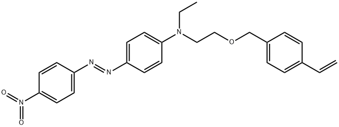 N-[2-[(4-ethenylphenyl)methoxy]ethyl]-N-ethyl-4-[2-(4-nitrophenyl)diazenyl] benzenamine Structure