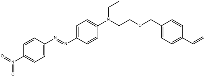 N-[2-[(4-乙烯基苯基)甲氧基]乙基]-N-乙基-4-[2-(4-硝基苯基)偶氮基] 苯胺,120404-54-8,结构式