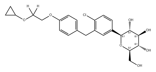 Bexagliflozin D2 化学構造式