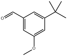 3-(tert-butyl)-5-methoxybenzaldehyde Struktur