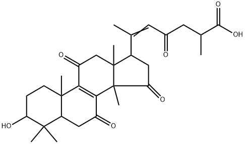 灵芝烯酸H, 120462-48-8, 结构式