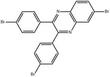 6-BROMO-2,3-BIS(4-BROMOPHENYL)QUINOXALINE 结构式