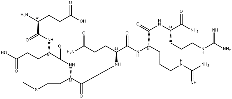 L-Argininamide, L-α-glutamyl-L-α-glutamyl-L-methionyl-L-glutaminyl-L-arginyl- Struktur