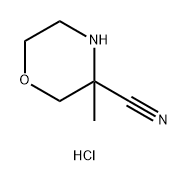 3-Morpholinecarbonitrile, 3-methyl-,hydrochloride Structure