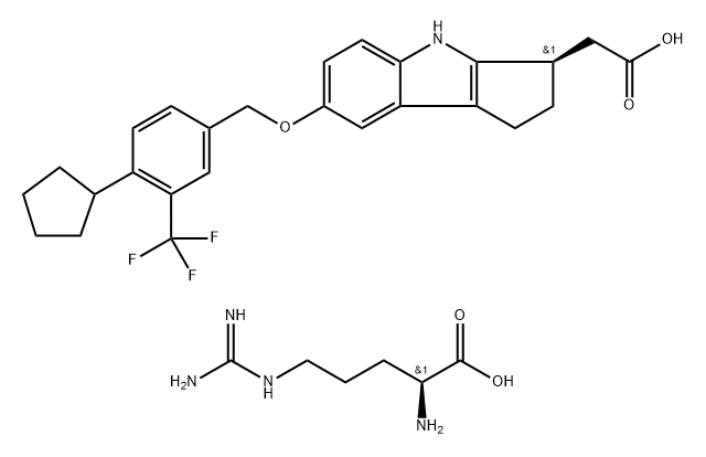 Etrasimod arginine 化学構造式