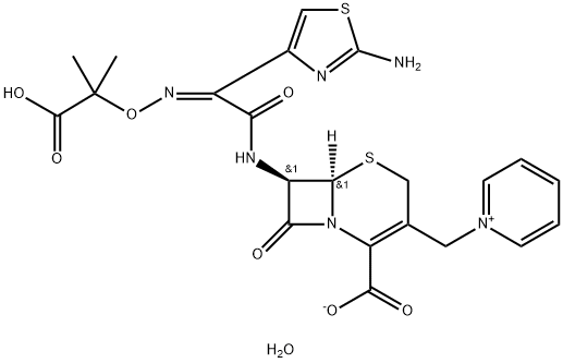 セフタジジム 水和物 化学構造式