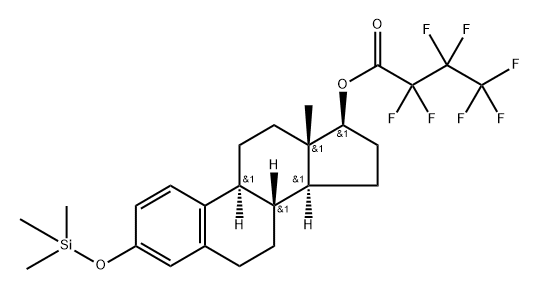 estradiol-3-trimethylsilyl ether-17-heptafluorobutyrate 结构式