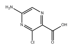 5-氨基-3-氯吡嗪-2-羧酸 结构式