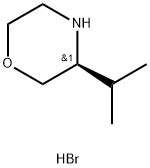 Morpholine, 3-(1-methylethyl)-, hydrobromide, (3S)- Structure