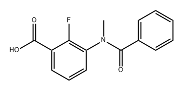 3-?(benzoylmethylamino)?-?2-?fluoro- Benzoic acid Structure