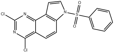 2,4-dichloro-7-(phenylsulfonyl)-7H-pyrrolo[2,3-h]quinazoline Structure