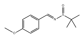 2-Propanesulfinamide, N-[(4-methoxyphenyl)methylene]-2-methyl-, [S(S)]- Structure