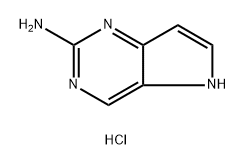 5H-Pyrrolo[3,2-d]pyrimidin-2-amine, hydrochloride (1:1) 结构式