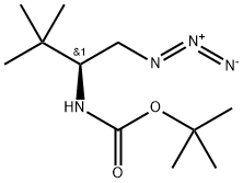 Carbamic acid, N-[(1S)-1-(azidomethyl)-2,2-dimethylpropyl]-, 1,1-dimethylethyl ester Structure