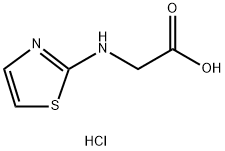2-(thiazol-2-ylamino)acetic acid HCl 化学構造式