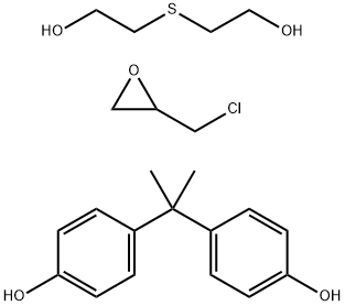 Phenol, 4,4'-(1-methylethylidene)bis-, polymer with (chloromethyl)oxirane and 2,2'-thiobis[ethanol],121029-04-7,结构式