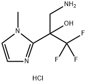 3-Amino-1,1,1-trifluoro-2-(1-methyl-1H-imidazol-2-yl)propan-2-ol hydrochloride Structure