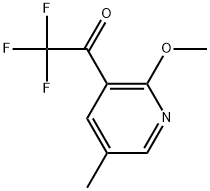 2,2,2-Trifluoro-1-(2-methoxy-5-methylpyridin-3-yl)ethanone Struktur