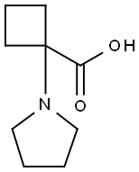 1-Pyrrolidin-1-yl-cyclobutanecarboxylic acid Struktur