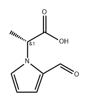 (R)-2-(2-甲酰基-1H-吡咯烷-1-基)丙酸 结构式