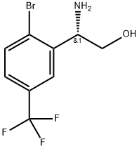 (2S)-2-amino-2-[2-bromo-5-(trifluoromethyl)phenyl]ethanol 化学構造式