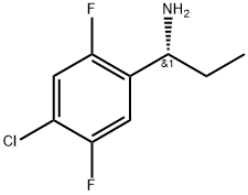 Benzenemethanamine, 4-chloro-α-ethyl-2,5-difluoro-, (αR)- Structure