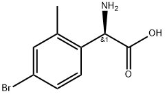 Benzeneacetic acid, α-amino-4-bromo-2-methyl-, (αR)- Struktur