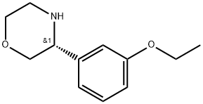 (R)-3-(3-ethoxyphenyl)morpholine 化学構造式