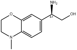 (R)-2-amino-2-(4-methyl-3,4-dihydro-2H-benzo[b][1,4]oxazin-7-yl)ethan-1-ol,1213000-02-2,结构式