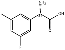 (2S)-2-amino-2-(3-fluoro-5-methylphenyl)acetic acid 化学構造式