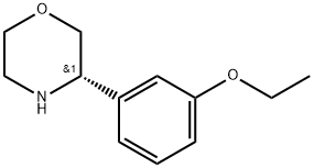 (S)-3-(3-ethoxyphenyl)morpholine 化学構造式