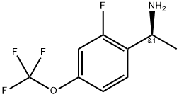 (S)-1-(2-fluoro-4-(trifluoromethoxy)phenyl)ethanamine 结构式